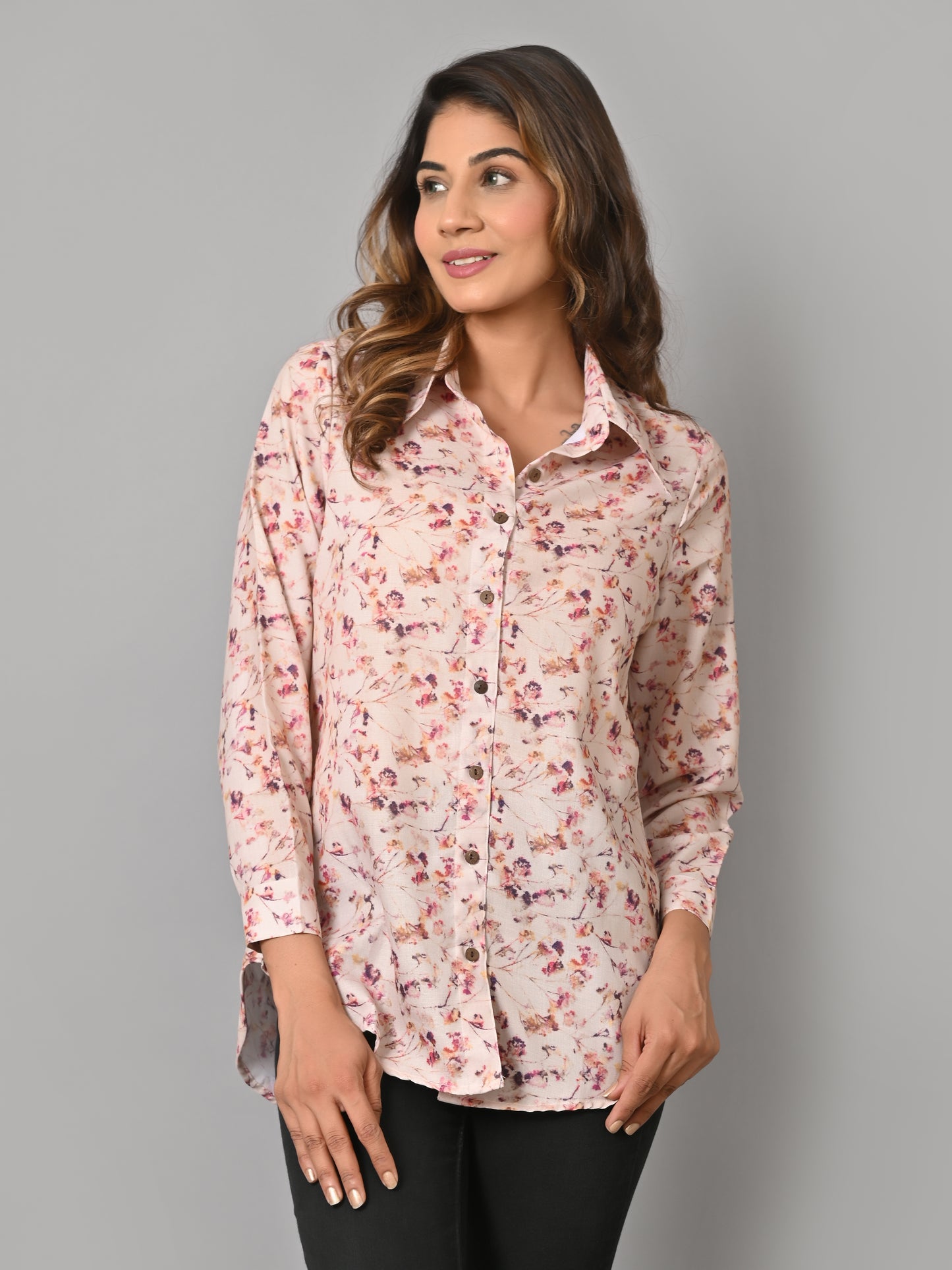 VJR Women Petal Chic Printed Shirt