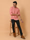 VJR Peach Color Solid Shirt