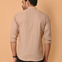 VJR Pine Brown Solid Shirt