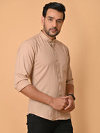 VJR Pine Brown Solid Shirt