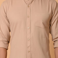 VJR Pine Brown Solid Shirt