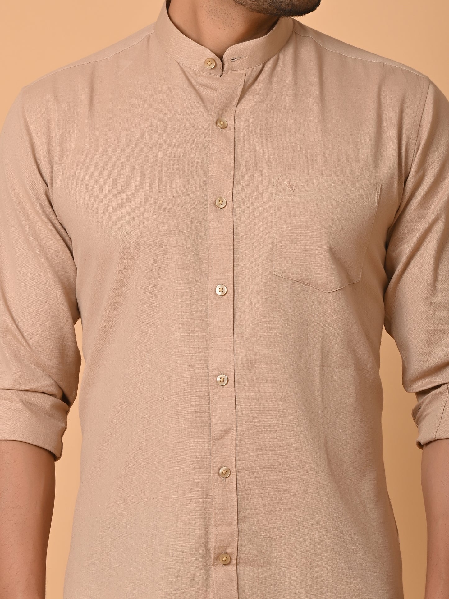 VJR Pine Brown Solid Shirt