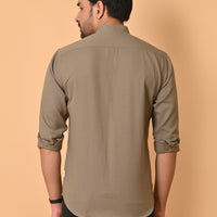 VJR Light Brown Solid Shirt