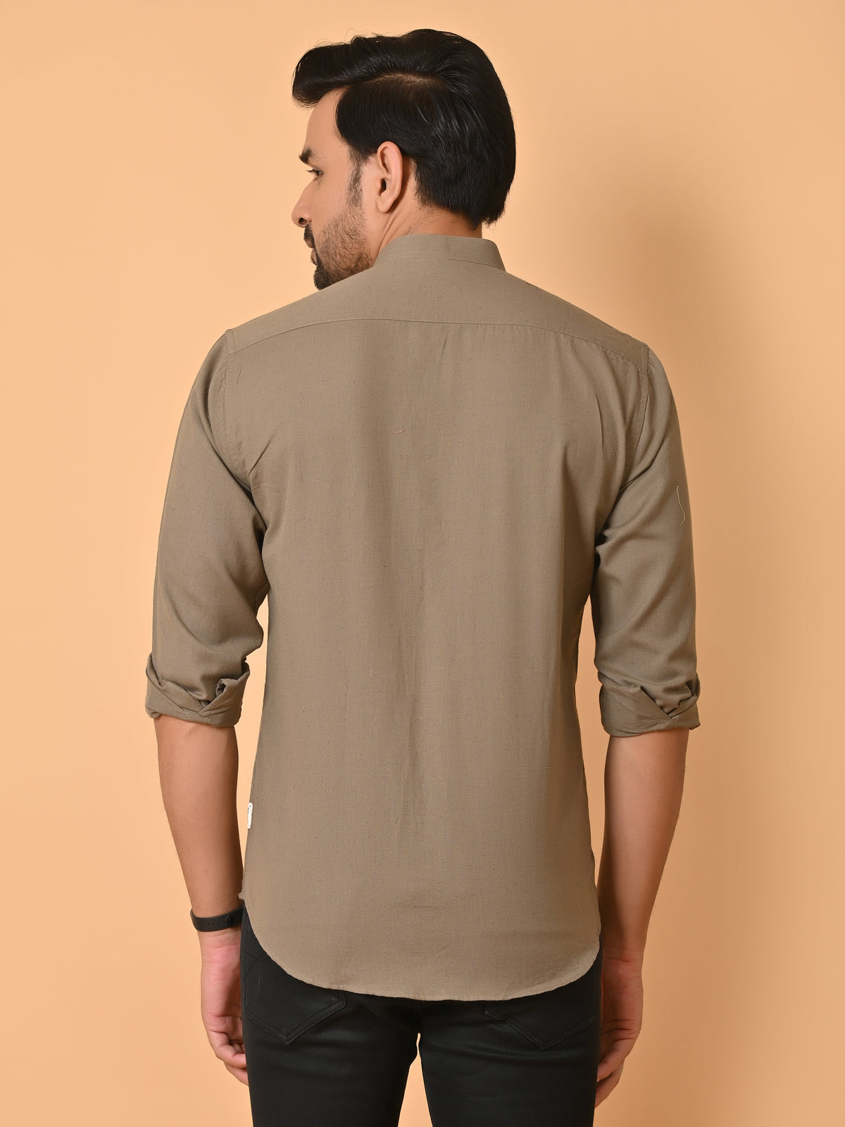 VJR Light Brown Solid Shirt