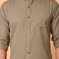 VJR Light Brown Solid Shirt