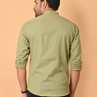 VJR Mantis Green Solid Shirt