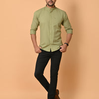 VJR Mantis Green Solid Shirt