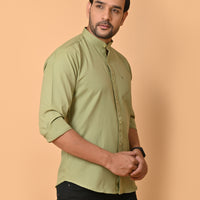 VJR Mantis Green Solid Shirt