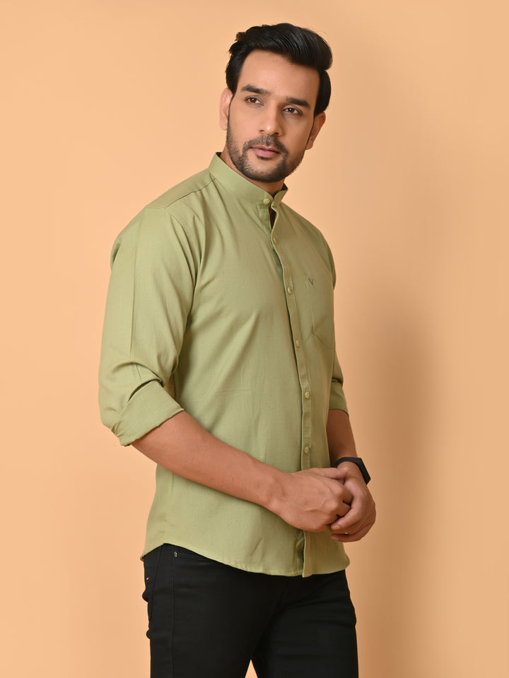 VJR Mantis Green Solid Shirt
