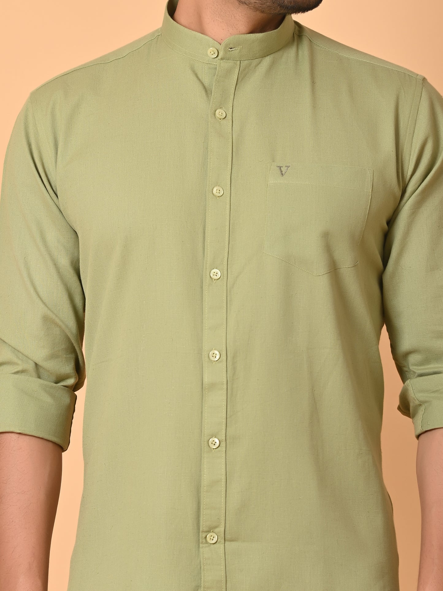 VJR Mantis Green Solid Shirt