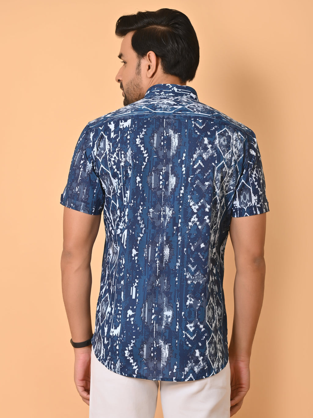 VJR Ikath Stylish Blue Premium Shirt