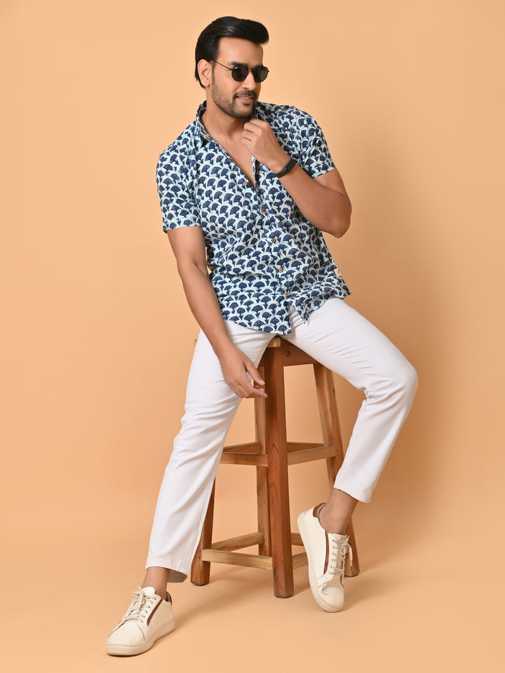 VJR Katha Indigo Premium Shirt