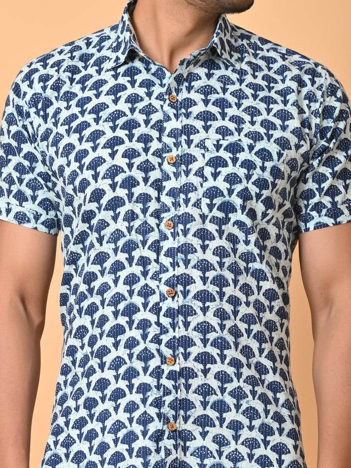 VJR Katha Indigo Premium Shirt