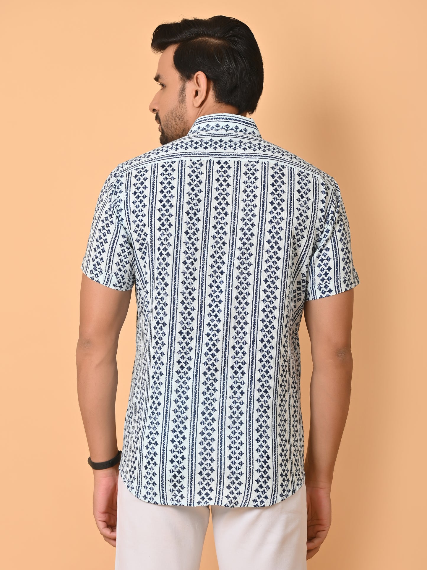 VJR Katha Geometric Strip Premium Shirt