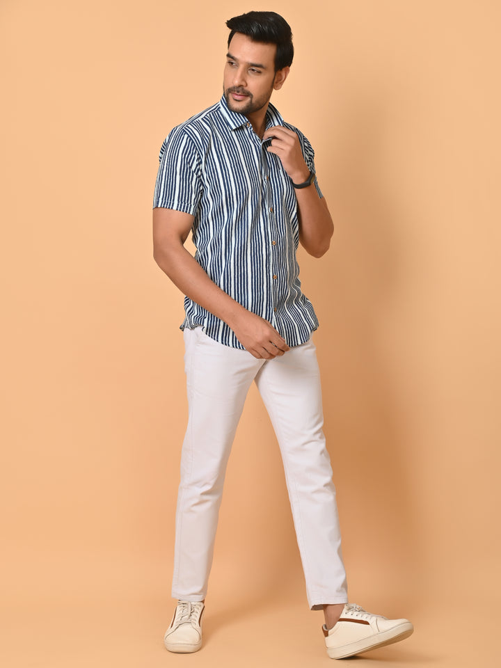 VJR Katha Blue Stripe official Premium Shirt