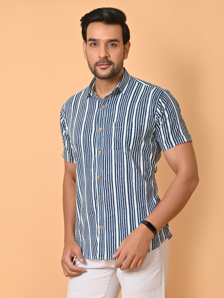 VJR Katha Blue Stripe official Premium Shirt