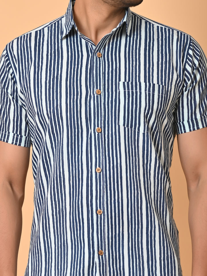 VJR Katha Blue Stripe official Premium Shirt