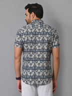 Blue Paisley Print Fashionable Premium Shirt