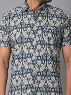 Blue Paisley Print Fashionable Premium Shirt