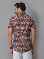 VJR Red Paisley Print Fashionable Shirt