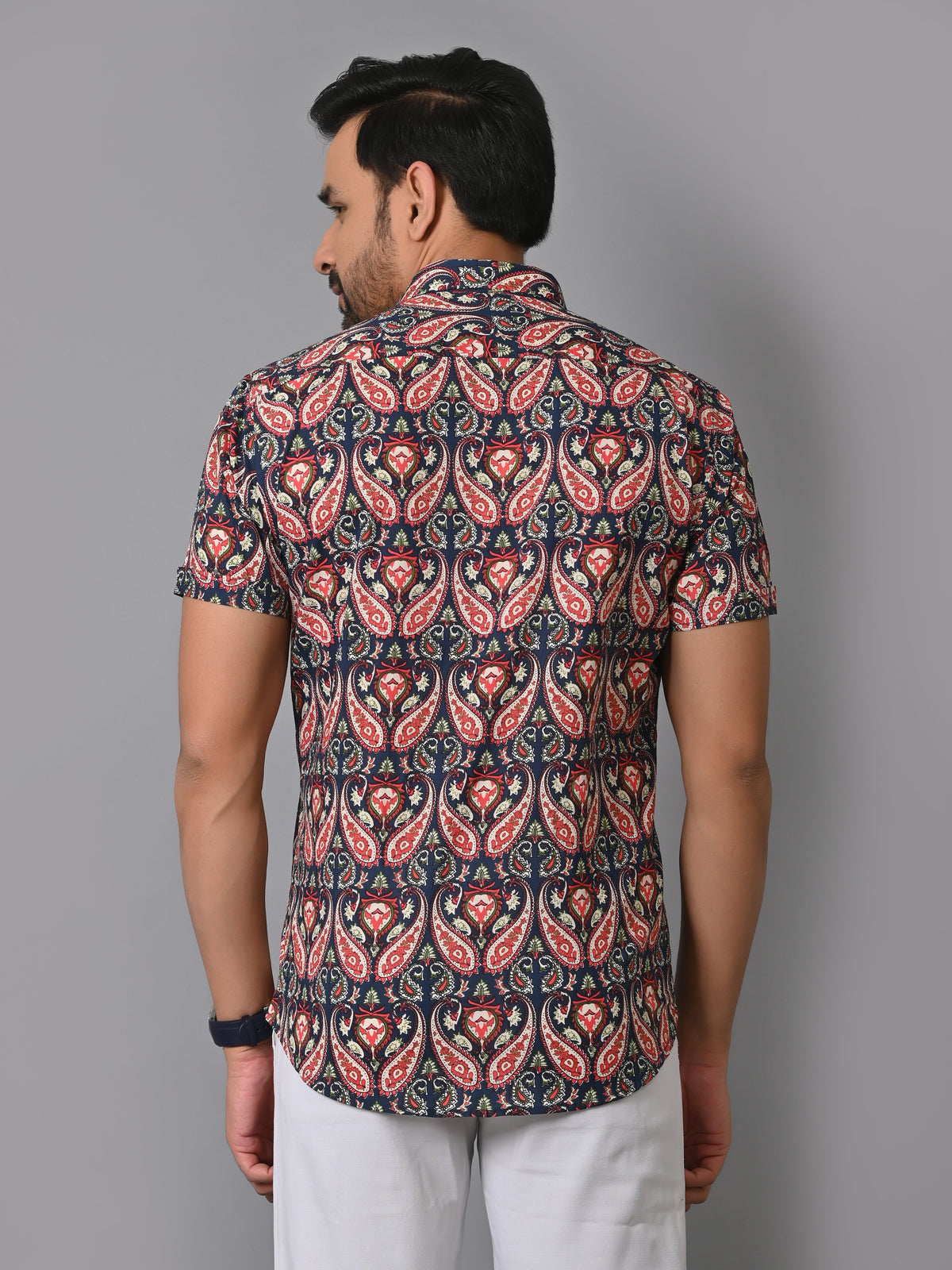 VJR Red Paisley Print Fashionable Shirt