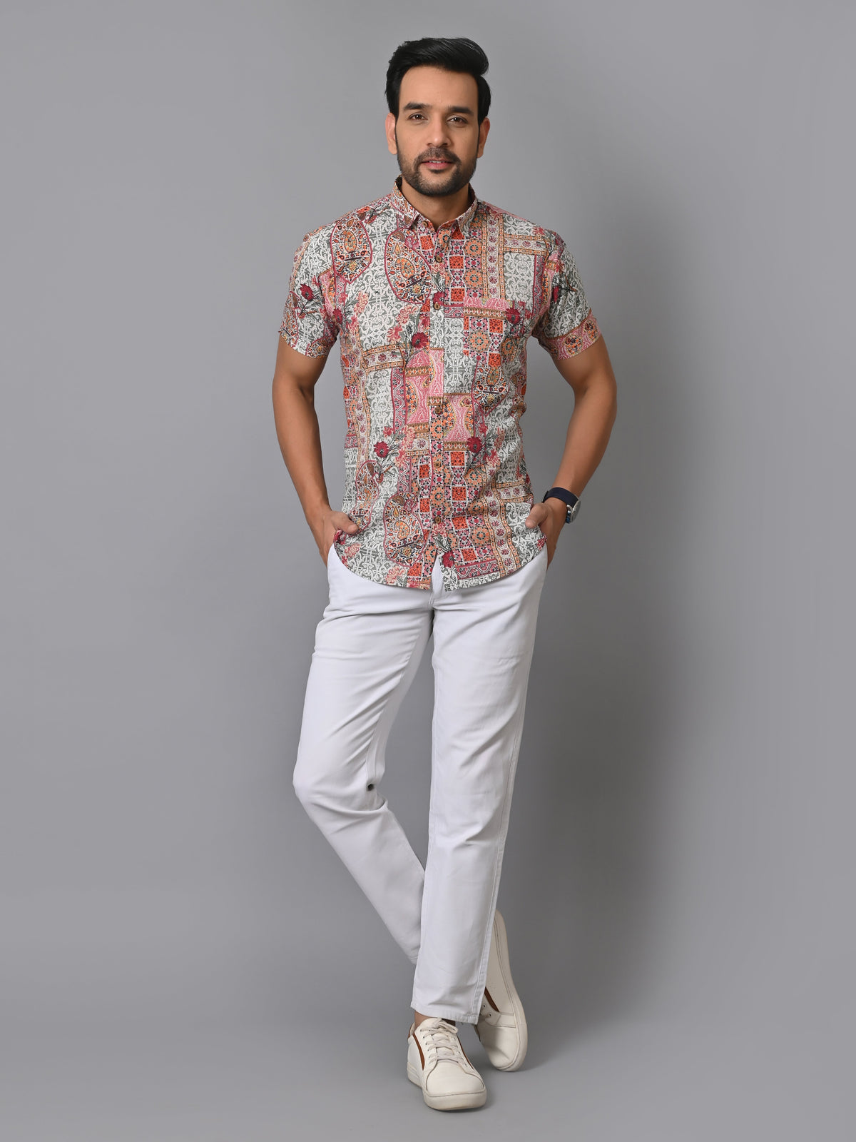VJR Floral Block Print Shirt