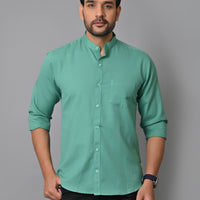 VJR Pearl Green Solid Shirt