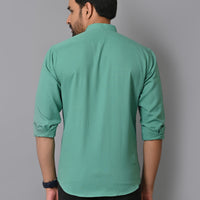 VJR Pearl Green Solid Shirt