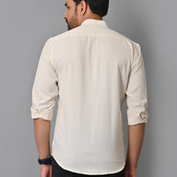 VJR Creamy white Solid Shirt