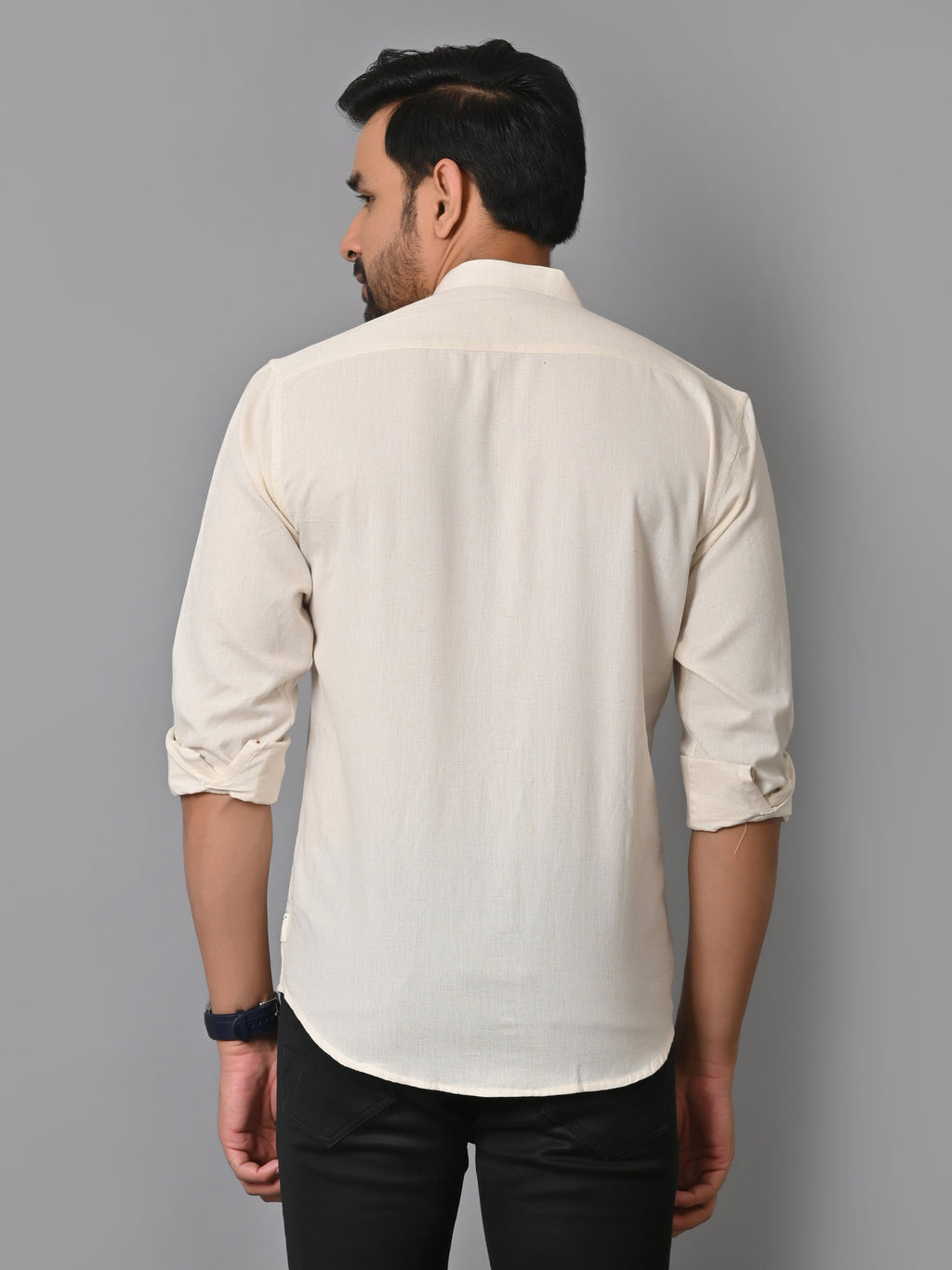 VJR Creamy white Solid Shirt