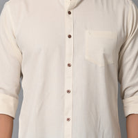 VJR Creamy white Solid Shirt