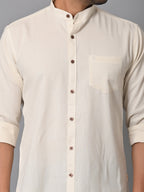 VJR Creamy white Solid Shirt