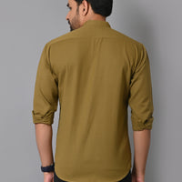 VJR Olive Green Solid Shirt