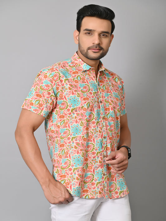 VJR Flower Stamped On Colorful Rhombus Premium Shirt