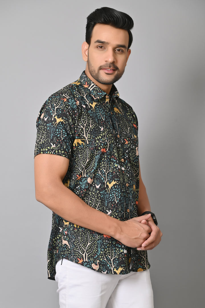 VJR Attractive Jungle Print Premium Shirt