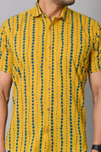 VJR Yellow Shibori Print Voguish Premium Shirt