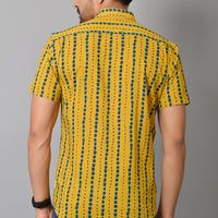 VJR Yellow Shibori Print Voguish Premium Shirt