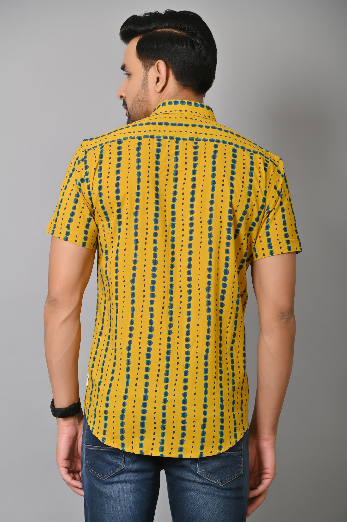 VJR Yellow Shibori Print Voguish Premium Shirt