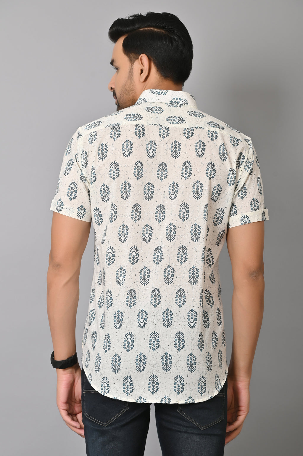 VJR Evergreen Sanganeri Printed Shirt