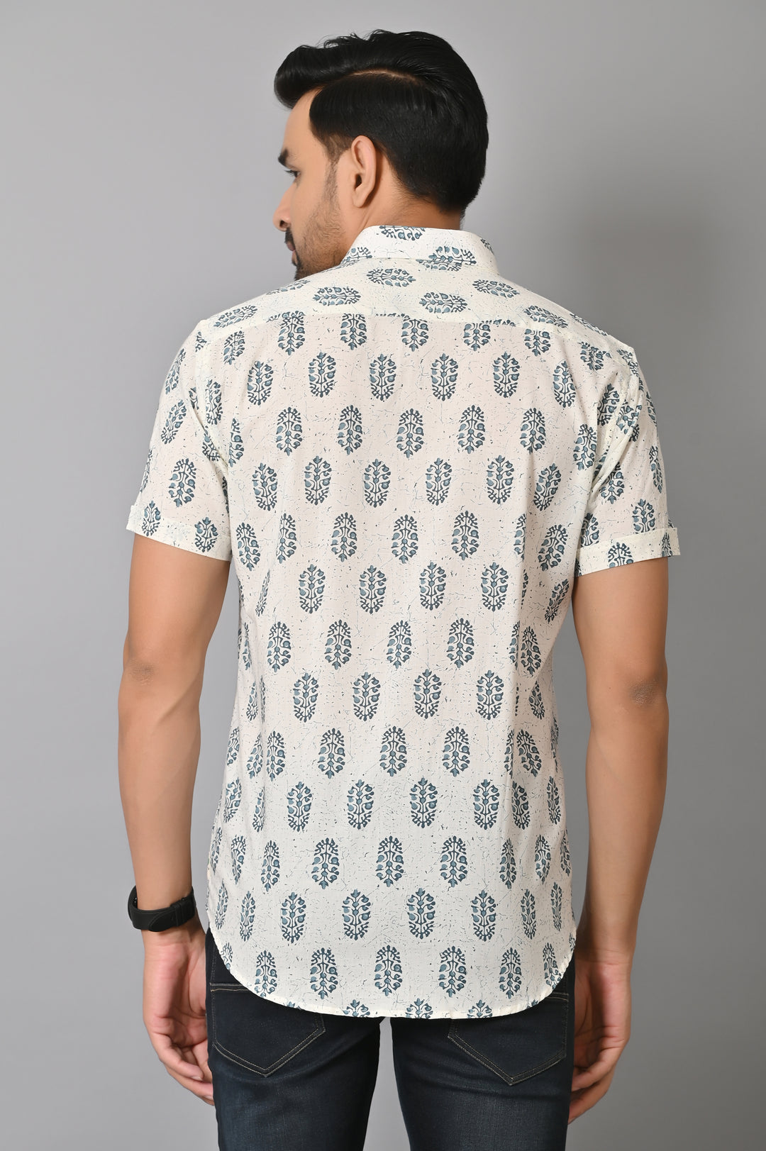 VJR Evergreen Sanganeri Printed Shirt