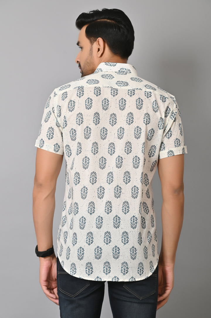 VJR Evergreen Sanganeri Printed Shirt