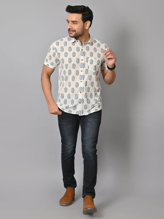 VJR Evergreen Sanganeri Printed Shirt