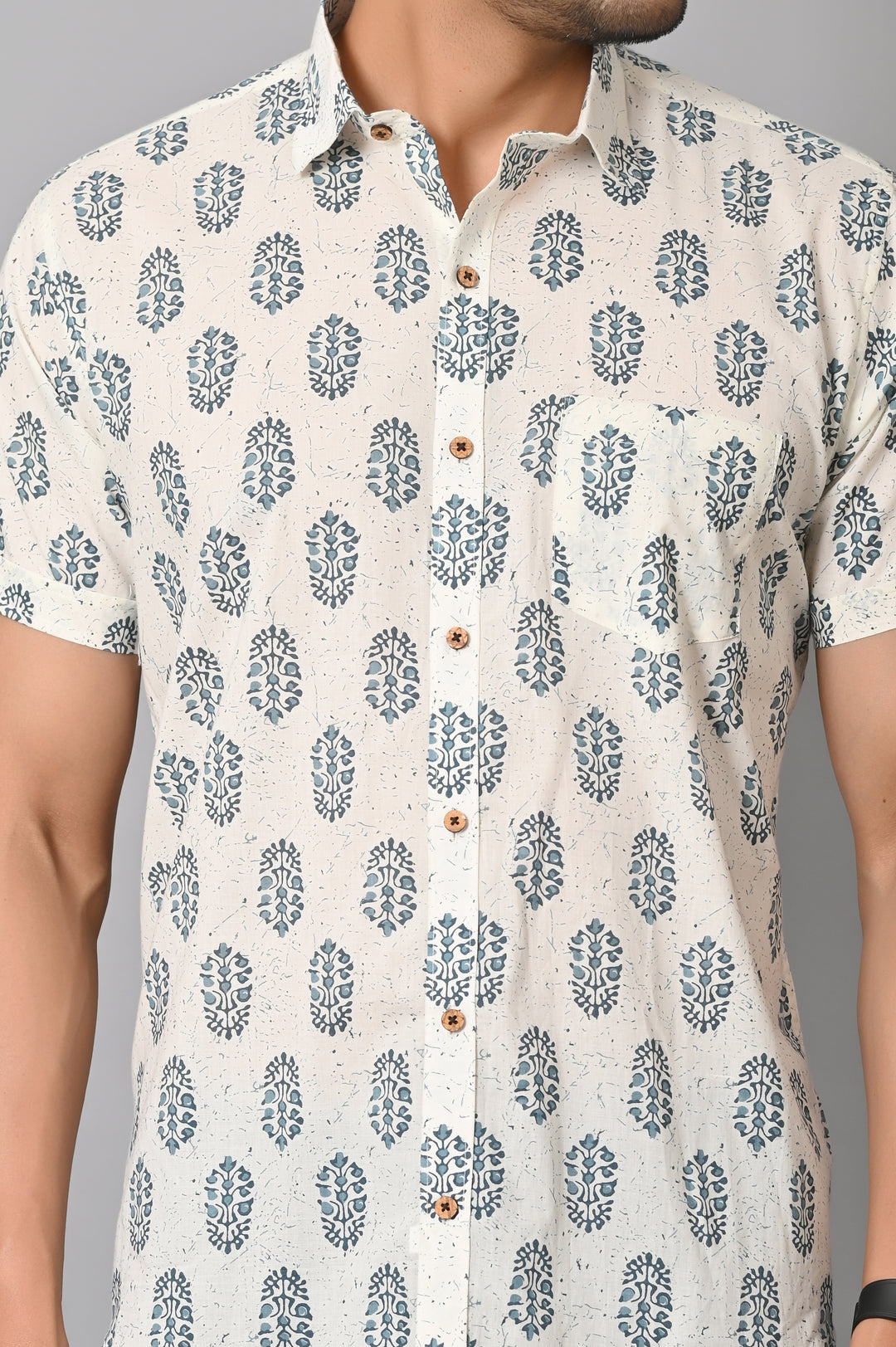 VJR Evergreen Sanganeri Printed Shirt