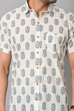 VJR Evergreen Sanganeri Printed Shirt