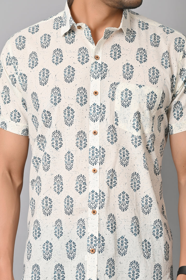 VJR Evergreen Sanganeri Printed Shirt