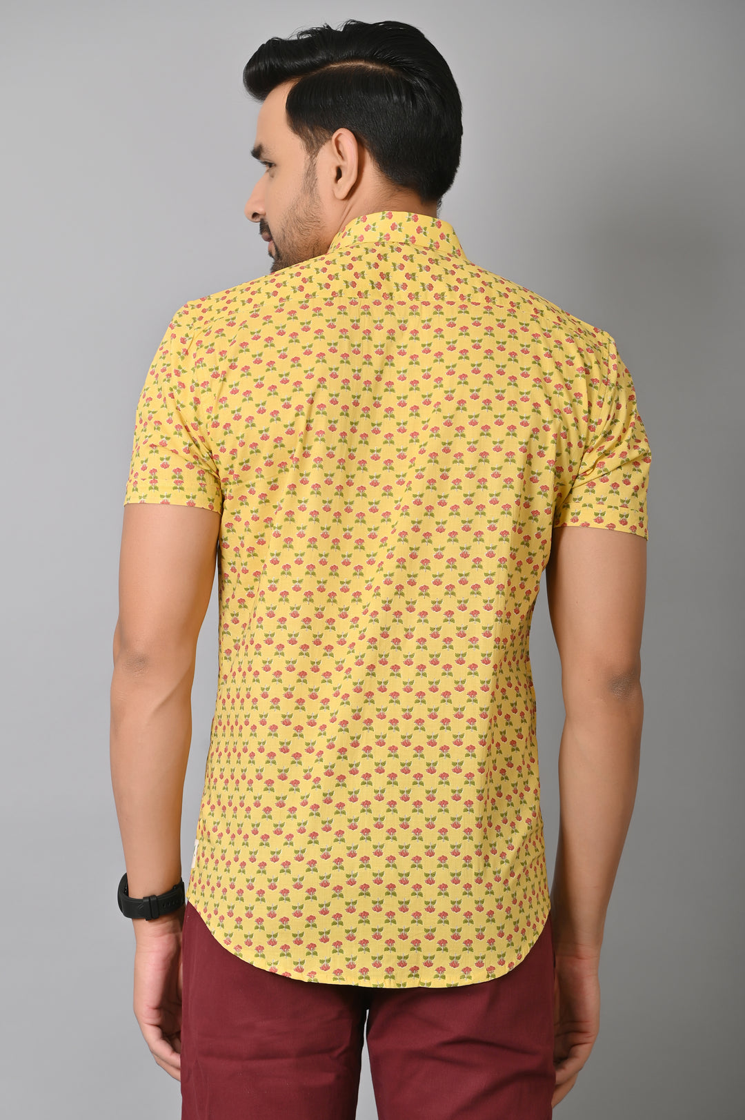 VJR Yellow Jaipuri Printed Stylish Shirt