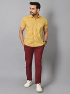 VJR Yellow Jaipuri Printed Stylish Shirt