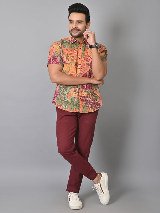 VJR Highest Demanding Colorful Leaf Printed Premium Shirt