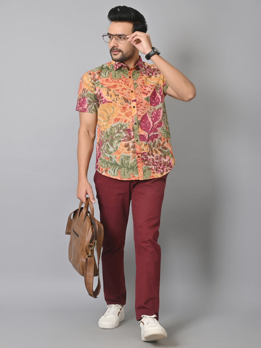 VJR Highest Demanding Colorful Leaf Printed Premium Shirt