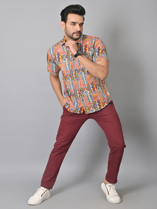 VJR Stylish Geometrical Printed Premium Shirt